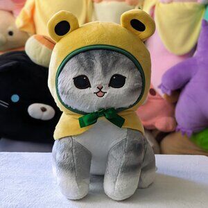 Round 1 Mofusand 11" Yellow Frog Cape Cat Plush